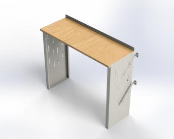 934-1013A - Workbench with Wood Top